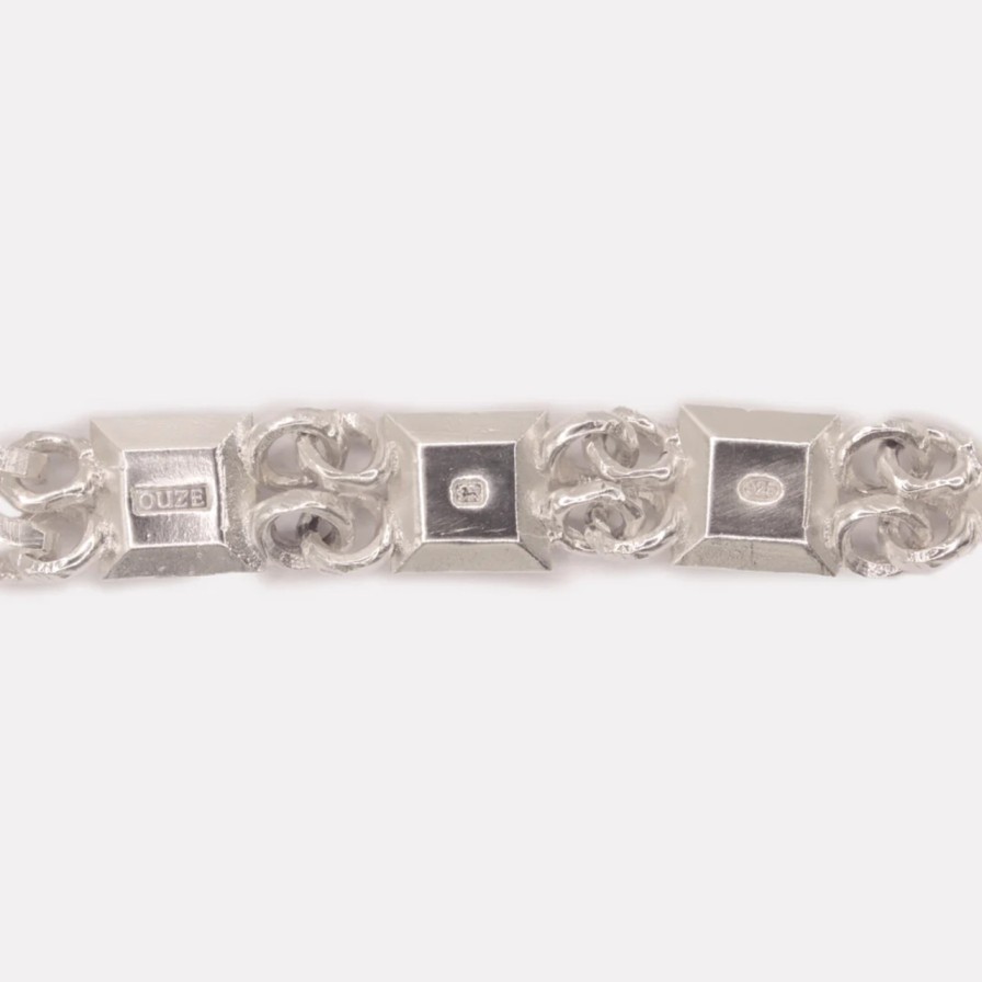 Bracelets Tomfoolery London | Silver Faceted Square Ingot Bracelet