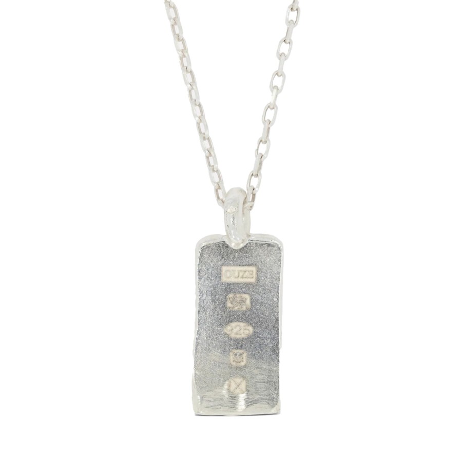 Necklaces Tomfoolery London | Silver Hallmark Ingot Pendant