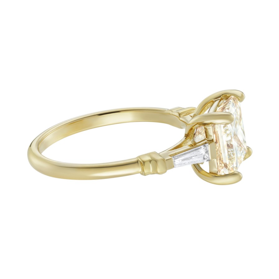 Rings Tomfoolery London | Adelphi 2.26Ct Princess Cut Lemon Diamond Ring