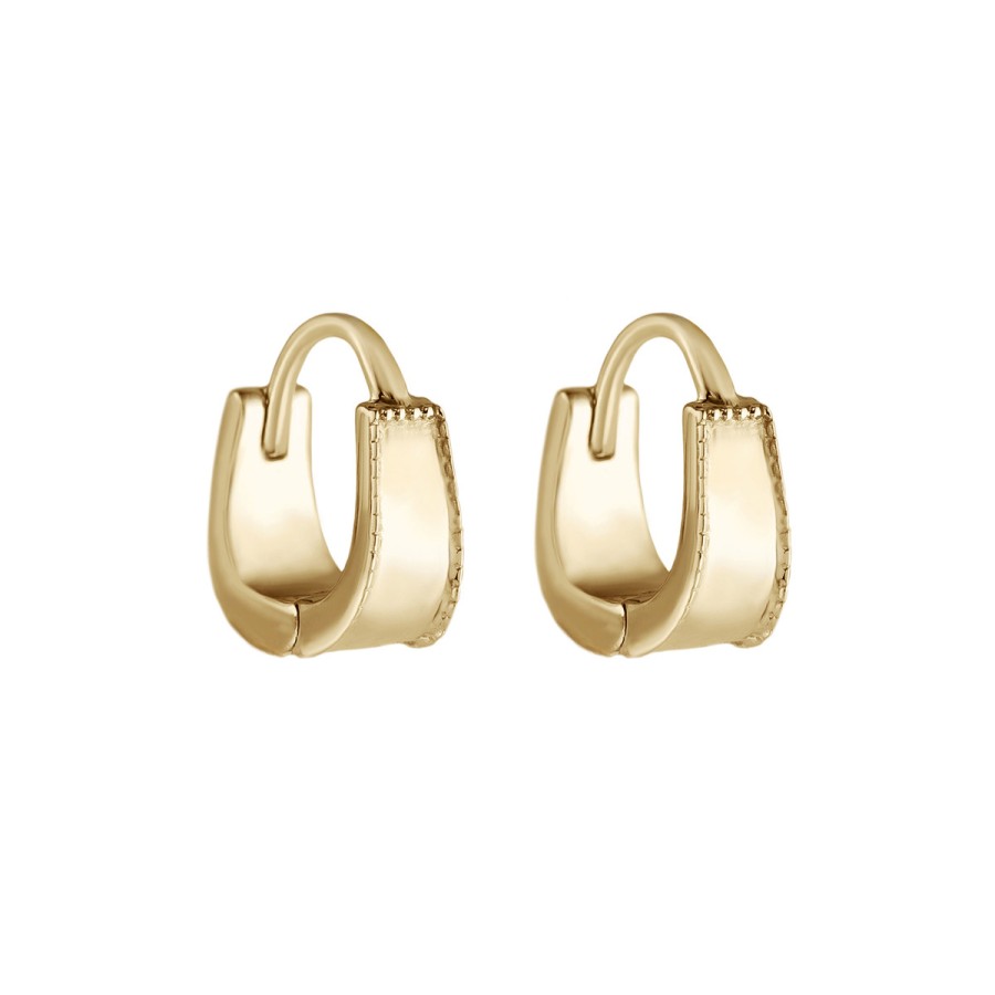 Earrings Tomfoolery London | Dala Milgrain Huggies