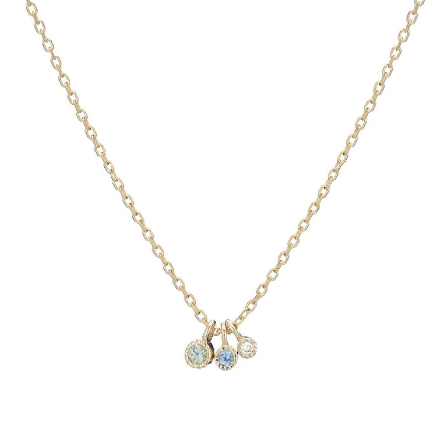 Necklaces Tomfoolery London | Diamond Moon Drop Necklace