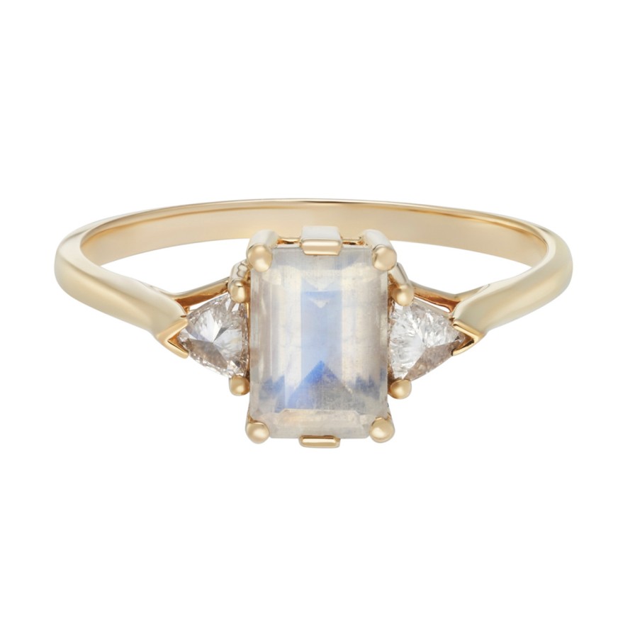 Rings Tomfoolery London | Moonstone Bea Three Stone Ring