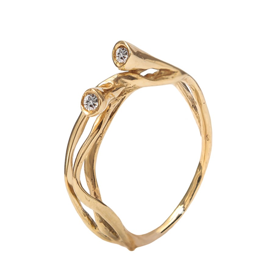 Rings Tomfoolery London | Era Ii Band 18Ct Yellow Gold & Diamonds