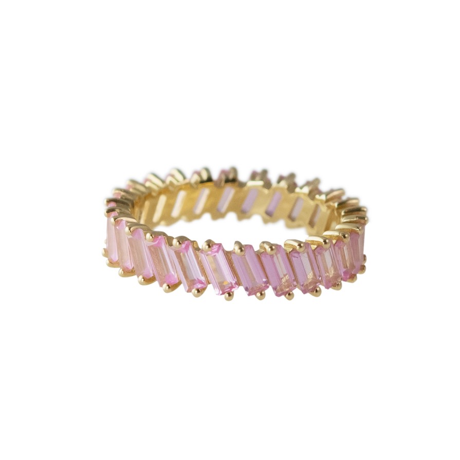 Rings Tomfoolery London | Baby Pink Spinell Eternity Ring