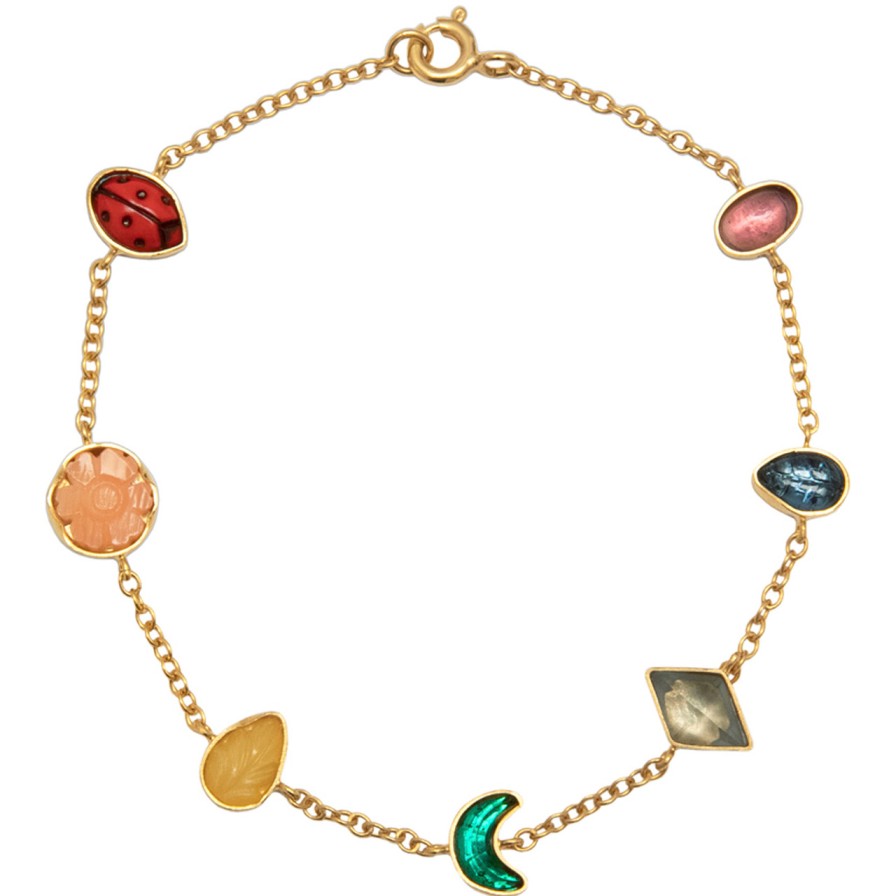 Bracelets Tomfoolery London | Rainbow Mini Charm Bracelet