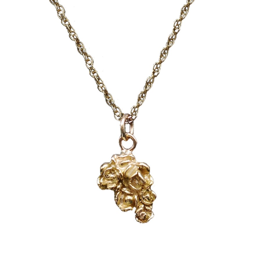 Necklaces Tomfoolery London | 14Ct Yellow Gold Little Roses Necklace