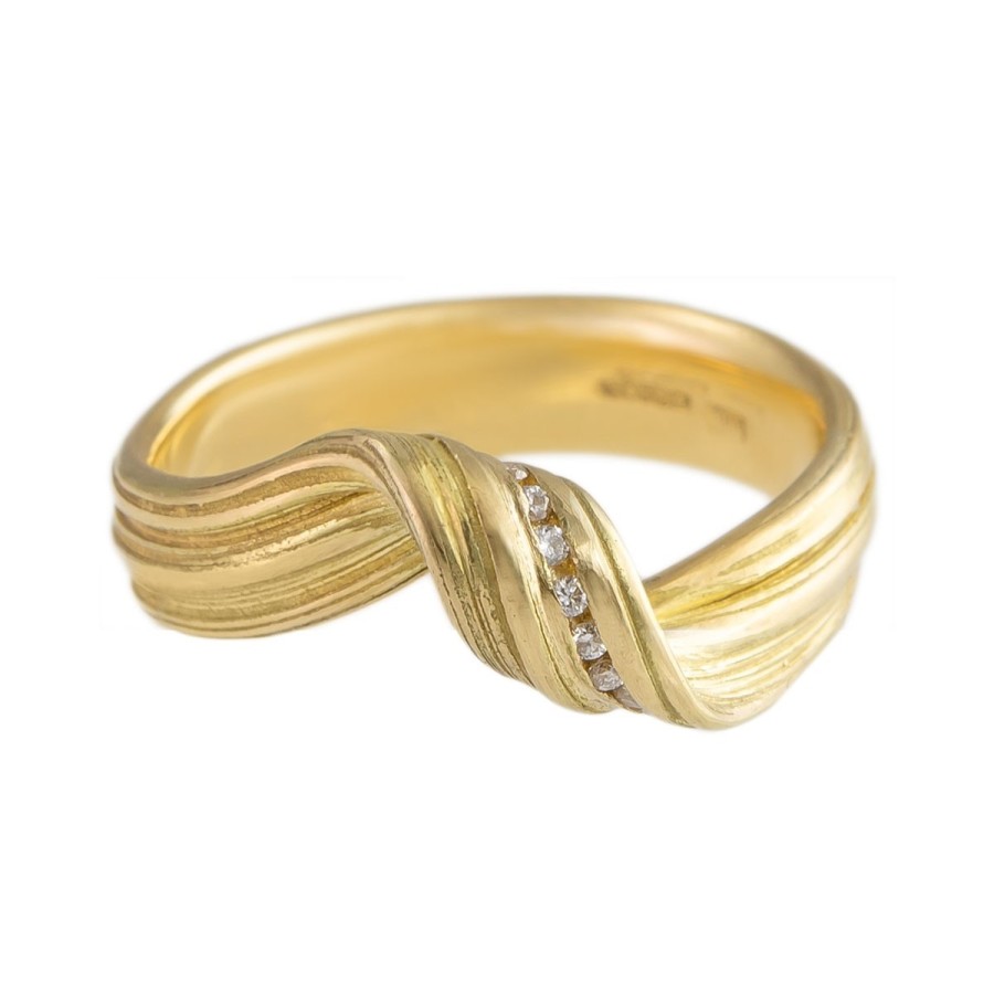 Rings Tomfoolery London | Absolu Diamond & 18Ct Yellow Gold Loop Ring