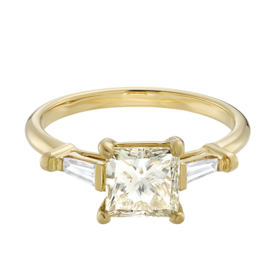 Rings Tomfoolery London | Adelphi 1.51Ct Princess Cut Lemon Diamond Ring