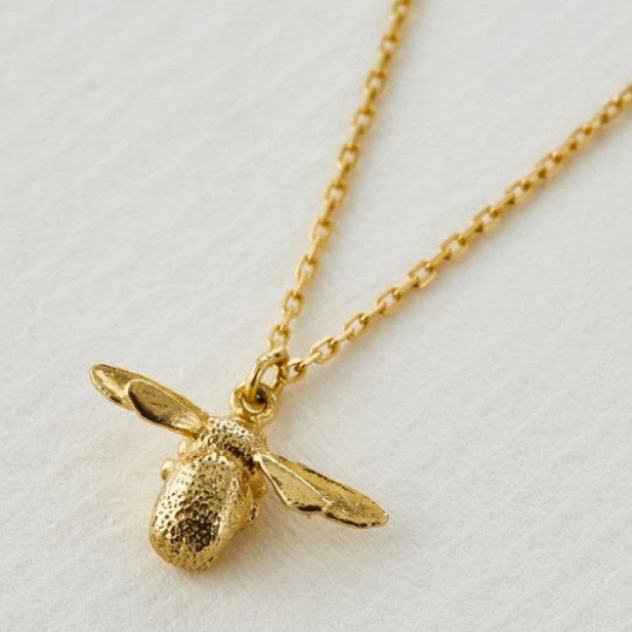 Necklaces Tomfoolery London | Teeny Tiny Bumble Bee Necklace