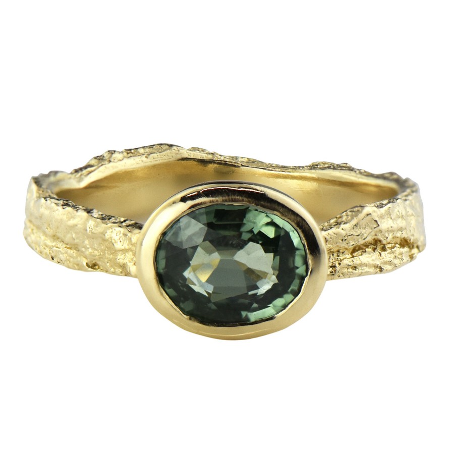 Rings Tomfoolery London | London Plane Green Sapphire Ring