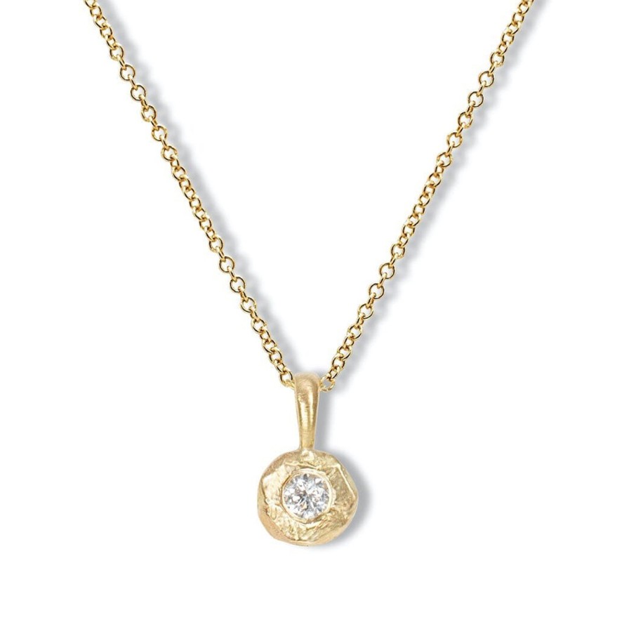 Necklaces Tomfoolery London | Single Diamond By The Yards Necklace