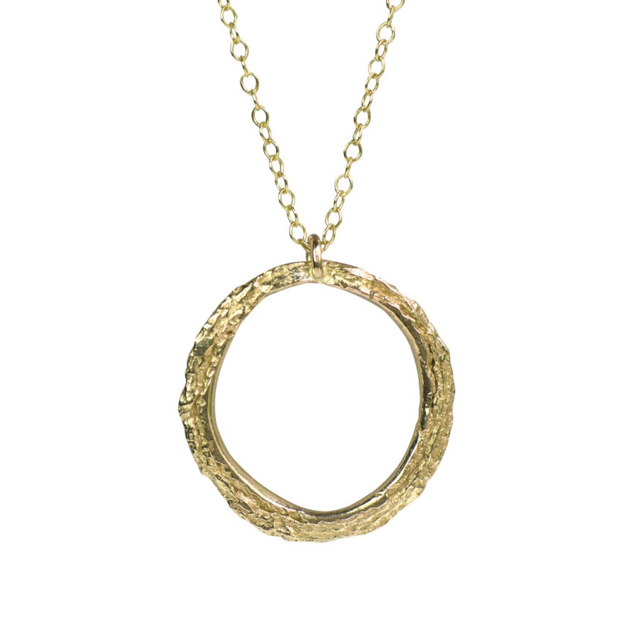 Necklaces Tomfoolery London | 9Ct Yellow Gold London Plane Hoop Necklace