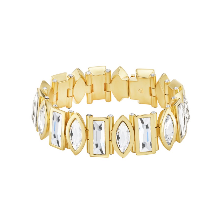 Bracelets Tomfoolery London | Dress Gold Statement Tennis Bracelet