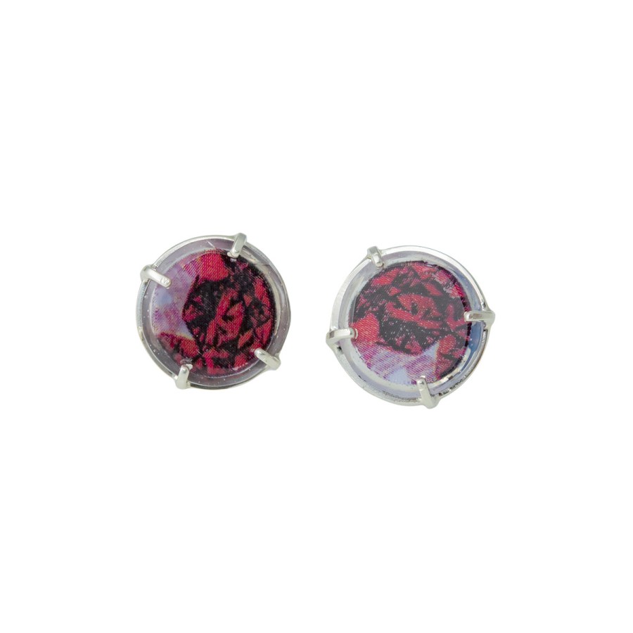 Earrings Tomfoolery London | Rita Gemstone Studs Ruby