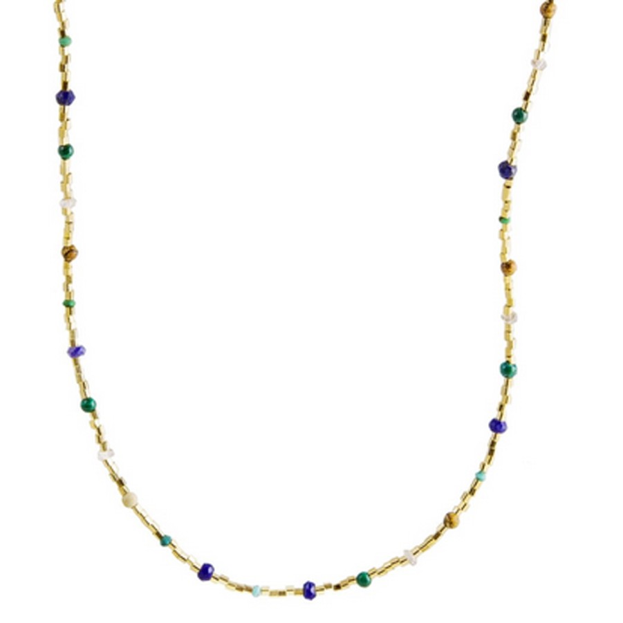 Necklaces Tomfoolery London | Ocean Rainbow Beads Necklace