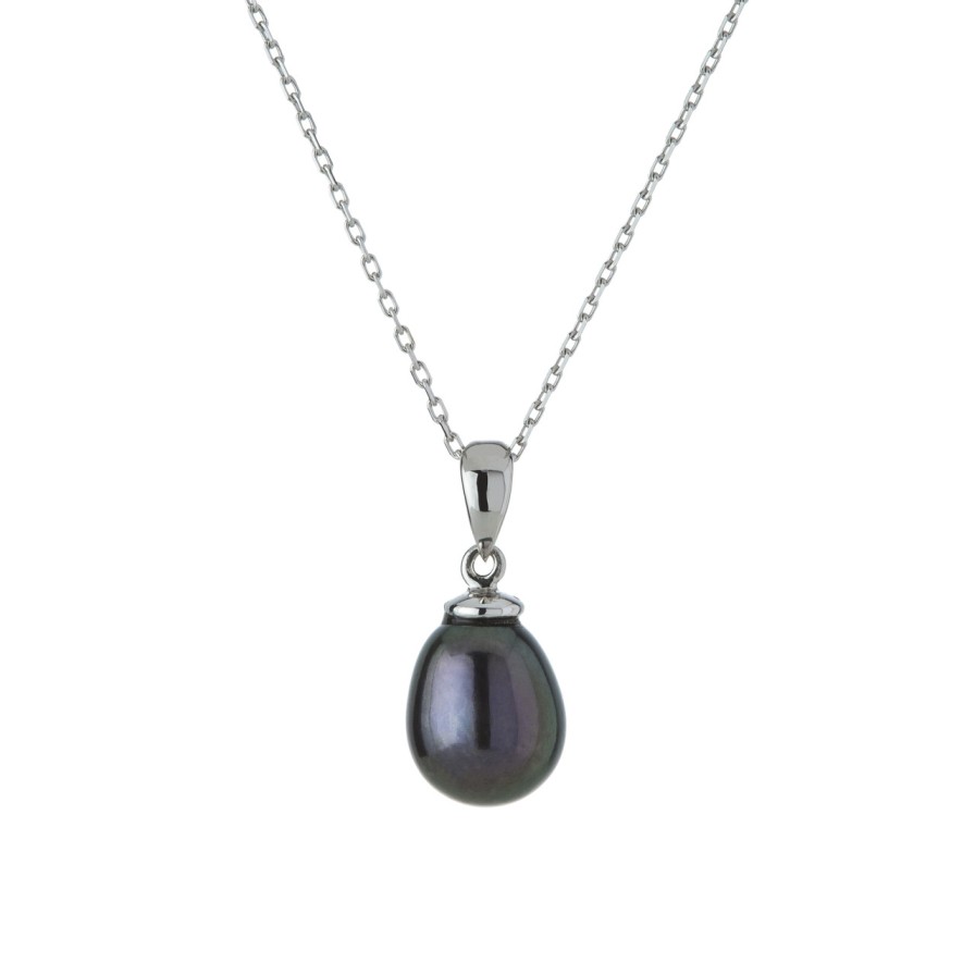 Necklaces Tomfoolery London | Teardrop Pearl Pendant