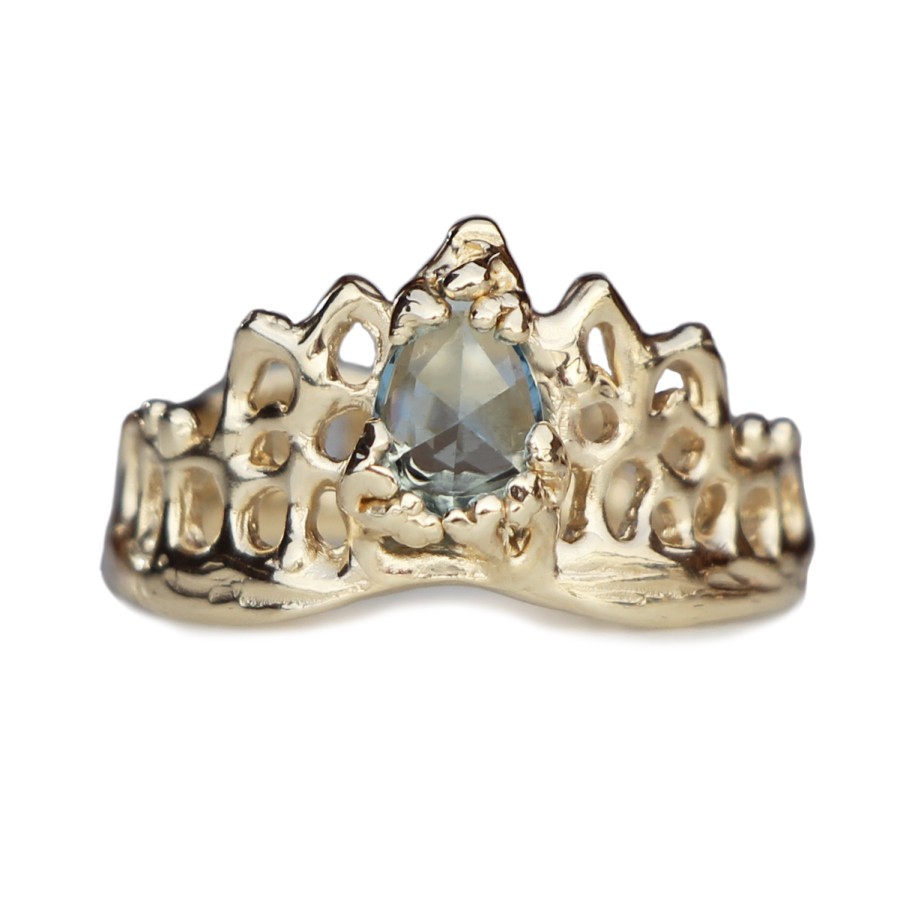 Rings Tomfoolery London | Aquamarine Mermaid Crown Ring