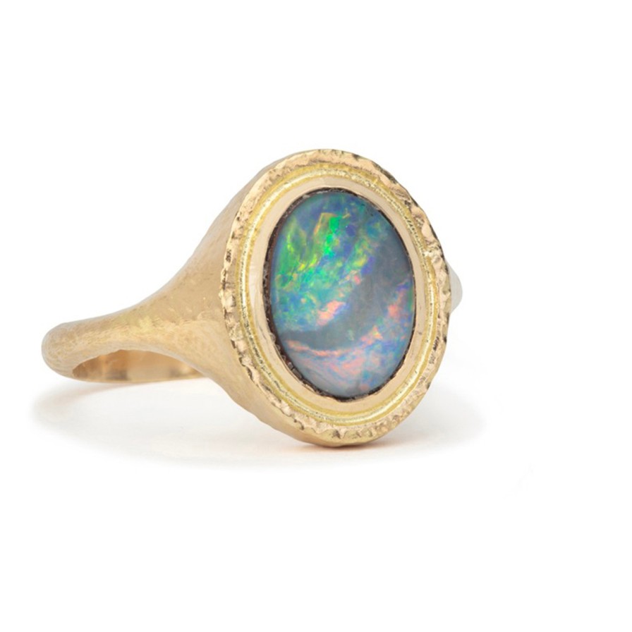 Rings Tomfoolery London | There'S Plenty Opal Signet Ring