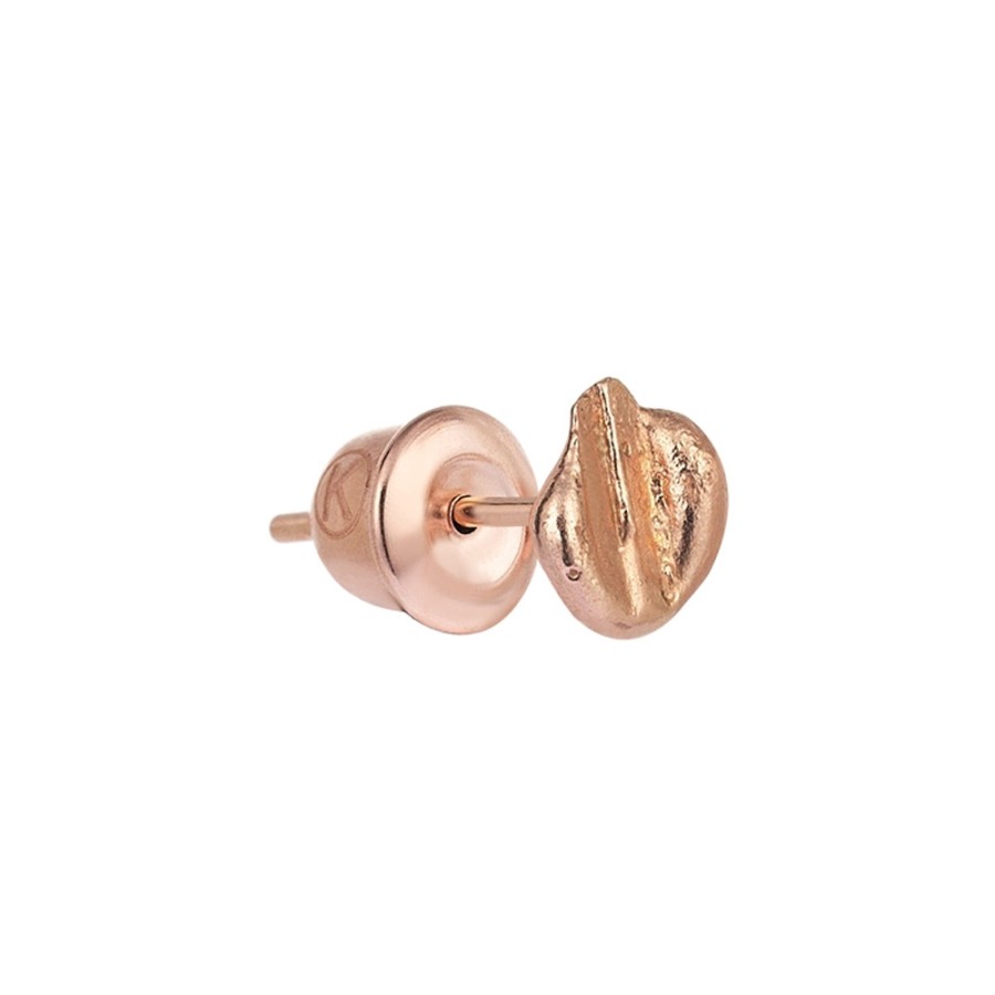 Earrings Tomfoolery London | Rose Gold Meteorite Stud Earring