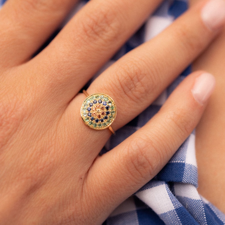 Rings Tomfoolery London | Yellowstone Sapphire & Emerald Ring