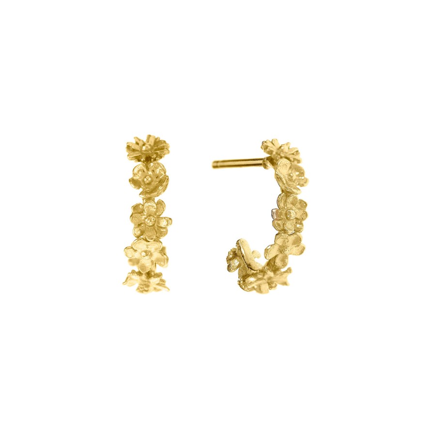 Earrings Tomfoolery London | Floral Mini Hoop Earrings