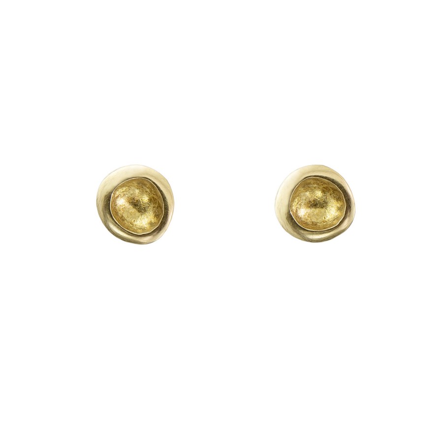 Earrings Tomfoolery London | Coco Stud Small Earrings Solid Gold