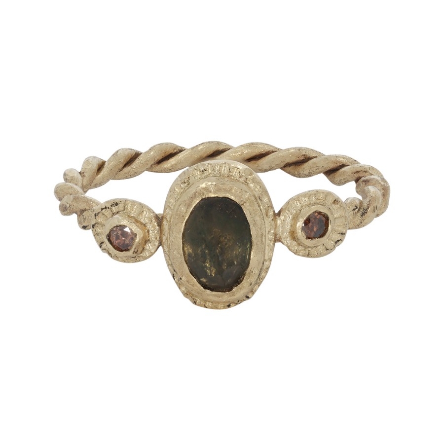 Rings Tomfoolery London | A Twist Of Fate & Meaning Ring 14Ct Yellow Gold