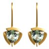 Earrings Tomfoolery London | Blue Topaz Gold Plated Silver Earrings