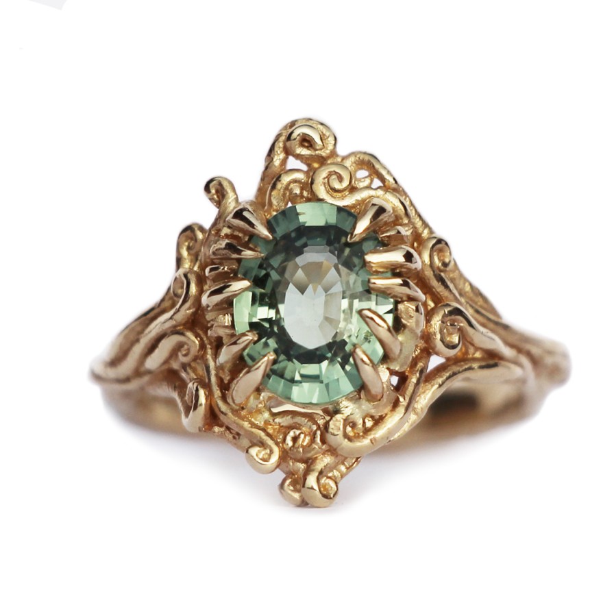 Rings Tomfoolery London | Green Sapphire Gypsy Cove Ring