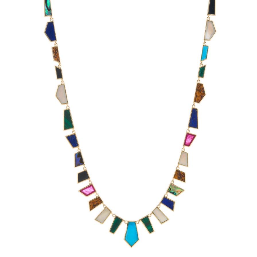 Necklaces Tomfoolery London | Rainbow Tesserae Necklace