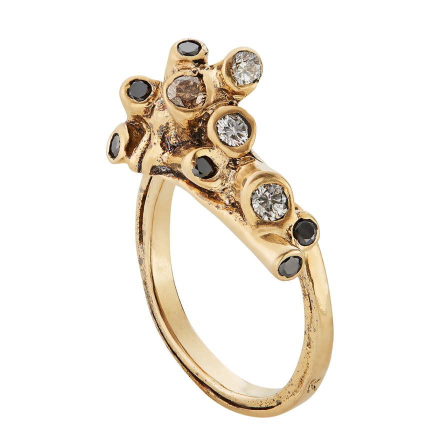 Rings Tomfoolery London | Anel Pinos Ring 18Ct Yellow Gold & Diamonds