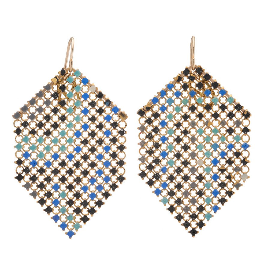 Earrings Tomfoolery London | Tidepool Mesh Drop Earrings