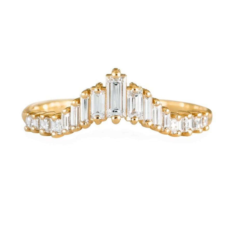 Rings Tomfoolery London | Art Deco Tapered Baguette Diamond Ring