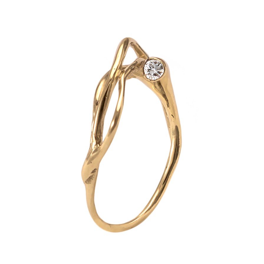 Rings Tomfoolery London | Era I Band 18Ct Yellow Gold & Diamond