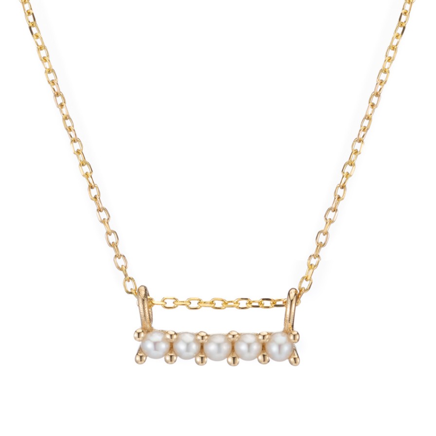 Necklaces Tomfoolery London | Five Pearl Necklace