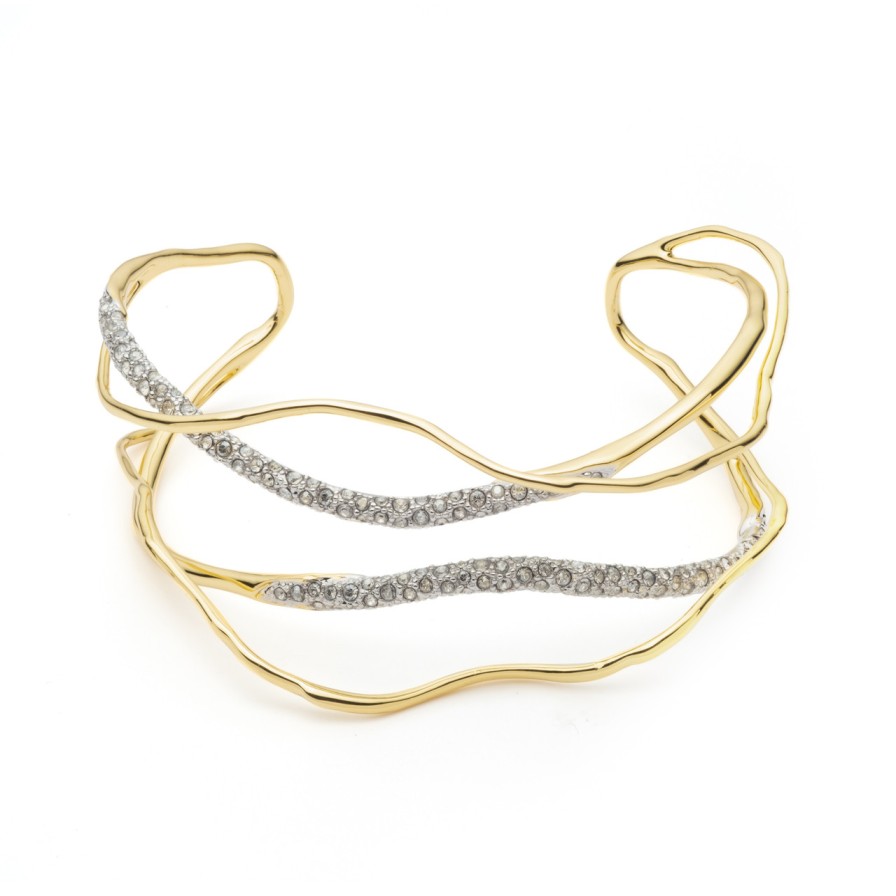 Bracelets Tomfoolery London | Solanales Crystal Cuff Bracelet Champagne