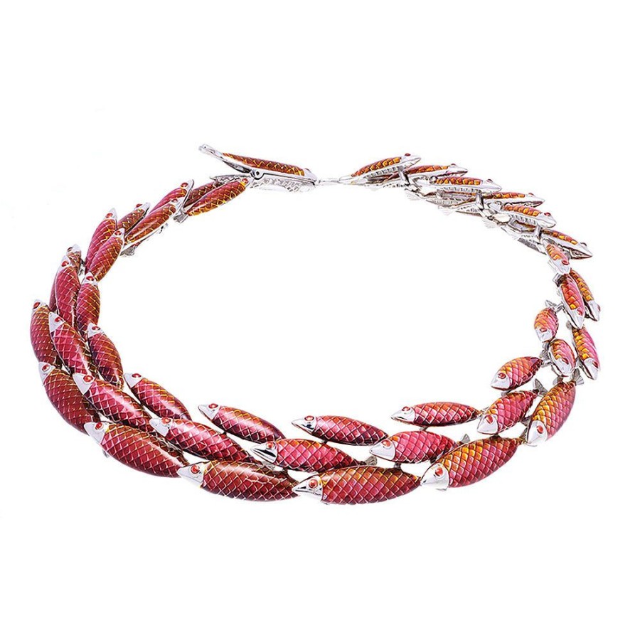 Necklaces Tomfoolery London | Electra Necklace In Red