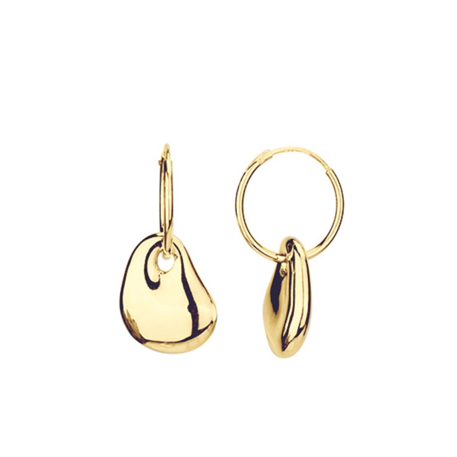 Earrings Tomfoolery London | Semina Hoop Earrings Gold Plated