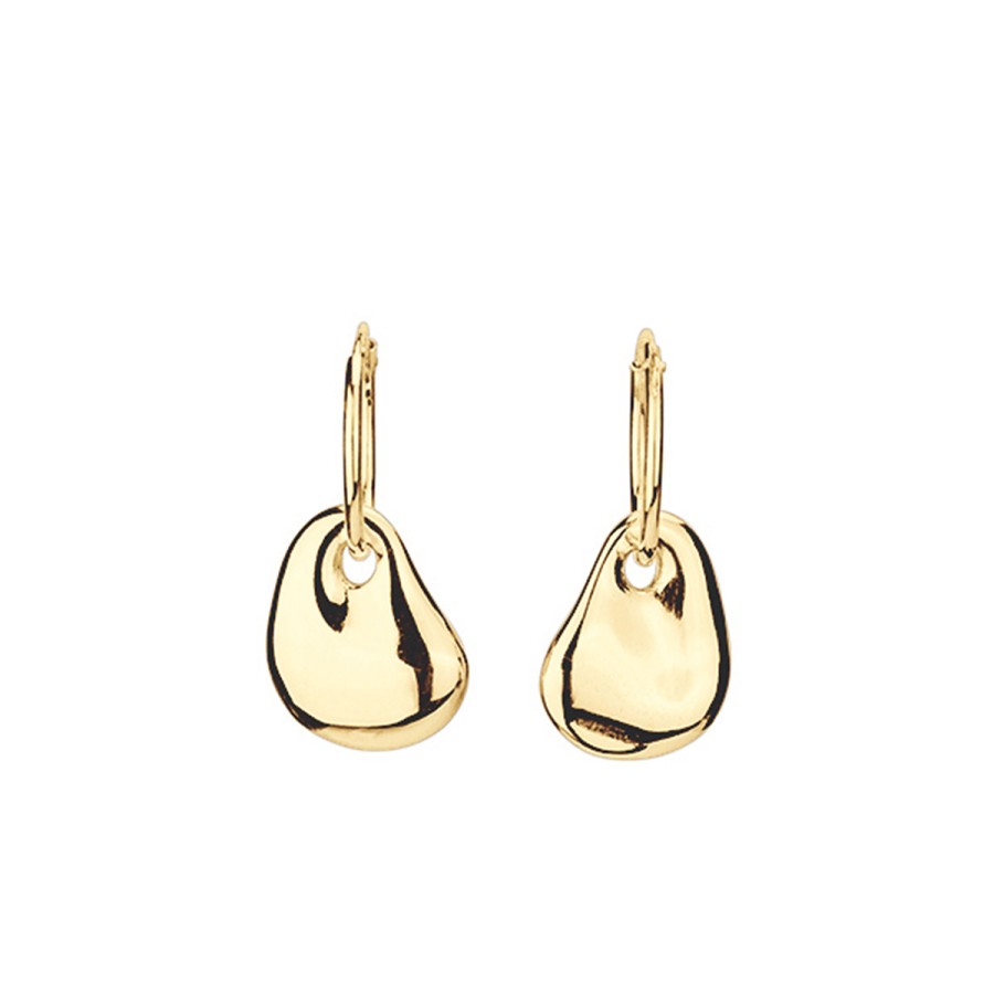 Earrings Tomfoolery London | Semina Hoop Earrings Gold Plated