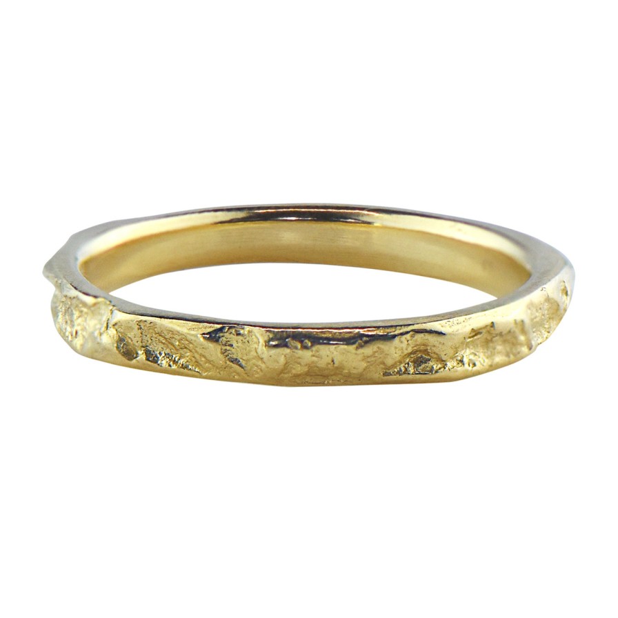 Rings Tomfoolery London | Skinny Hawthorne Ring In 9Ct Yellow Gold