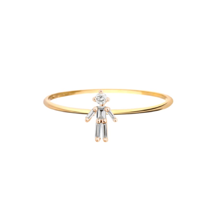 Rings Tomfoolery London | 18Ct Gold Diamond Boy Ring