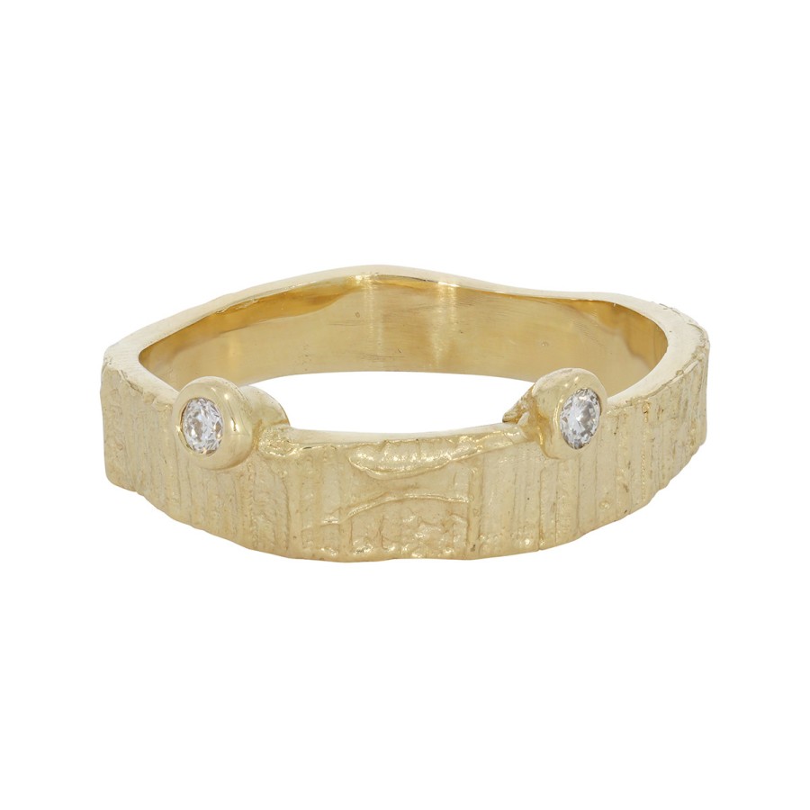 Rings Tomfoolery London | 14Ct Yellow Gold Crab Eyes Band