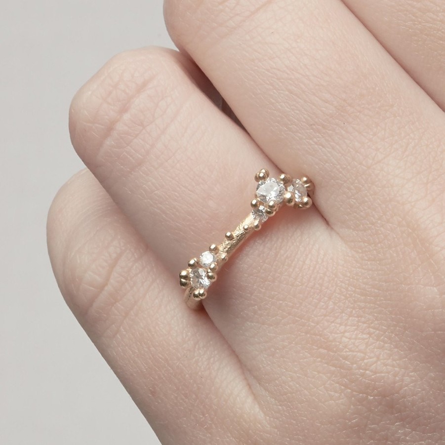 Rings Tomfoolery London | Asymmetric Diamond Encrusted Band