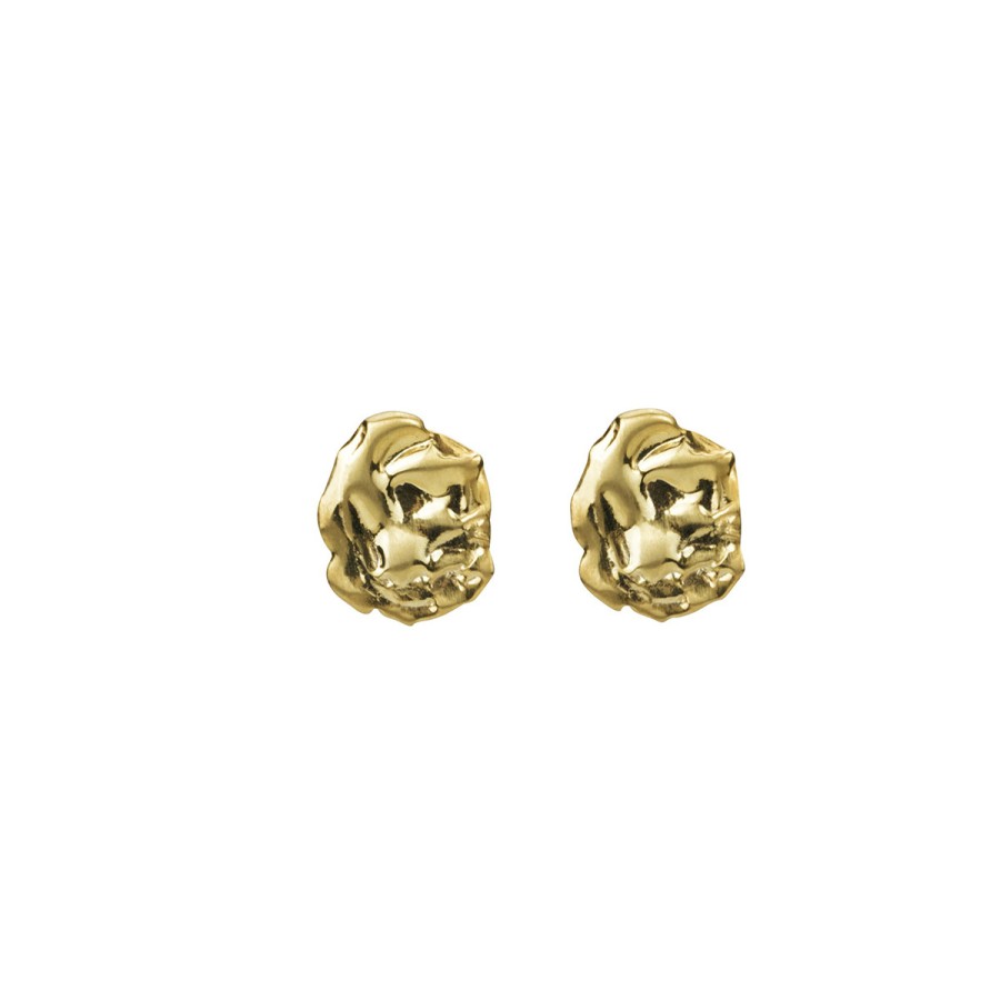 Earrings Tomfoolery London | Dia Studs Gold Plated