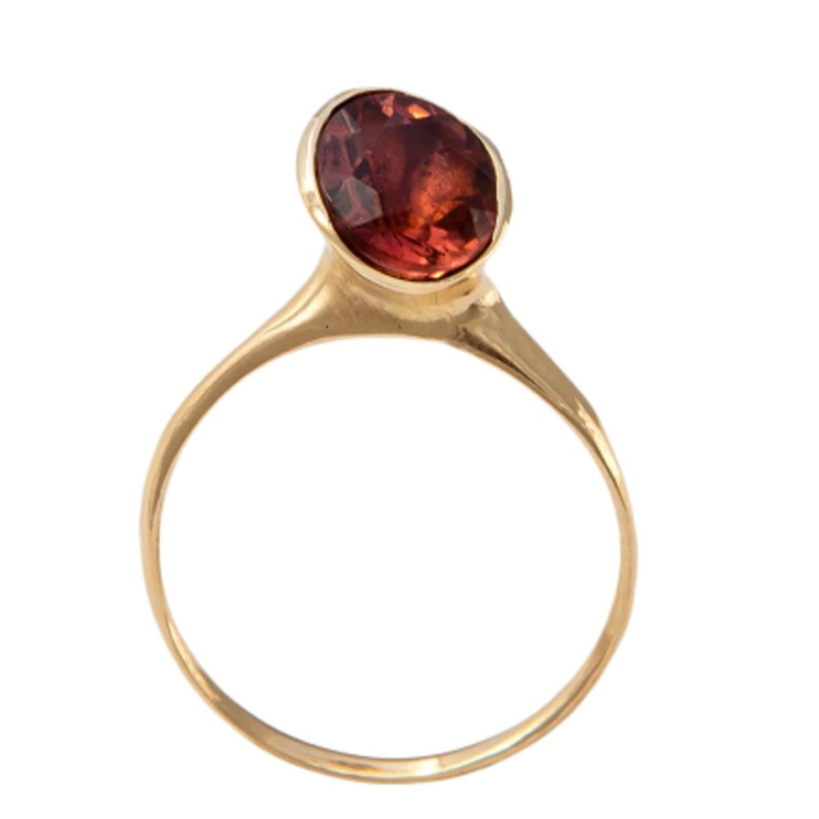 Rings Tomfoolery London | Peach Tourmaline Flor Ring