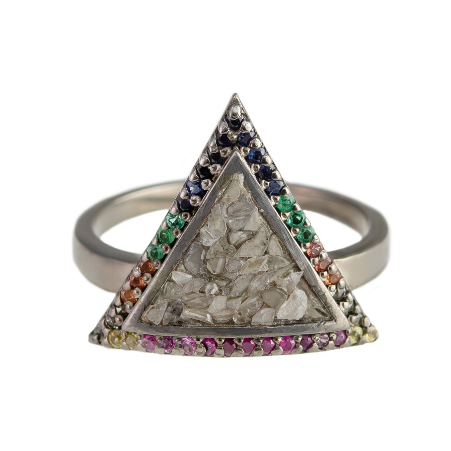 Rings Tomfoolery London | Diamonds And Oxidised Silver Daniela Ring