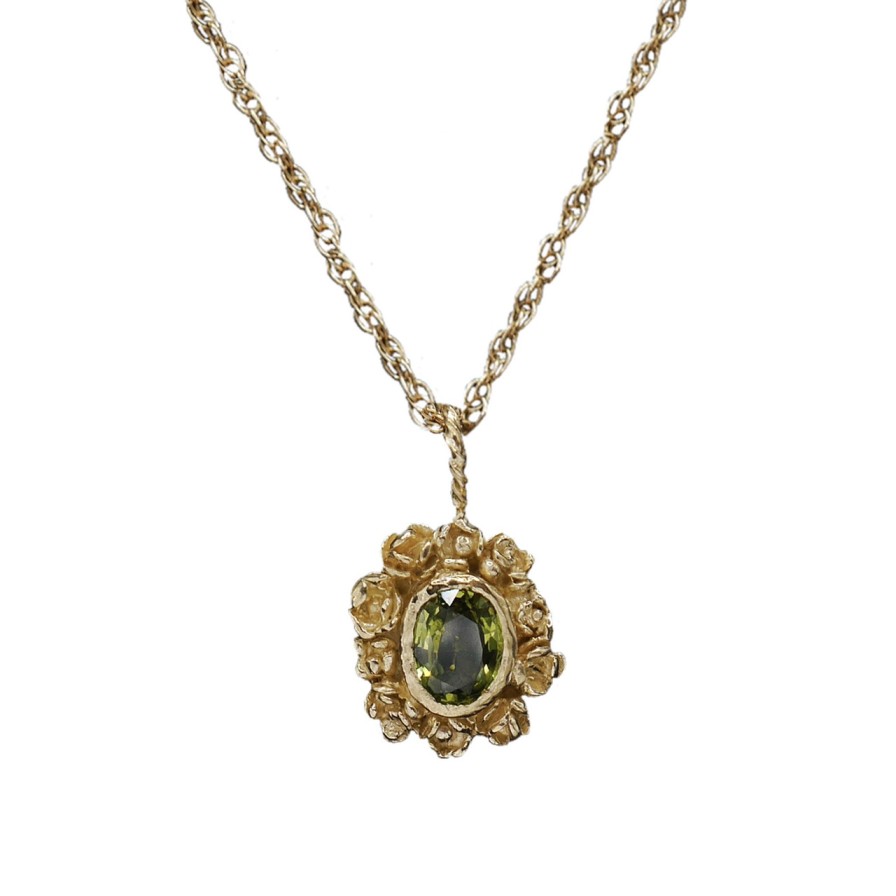 Necklaces Tomfoolery London | Rosarium Green Tourmaline Necklace