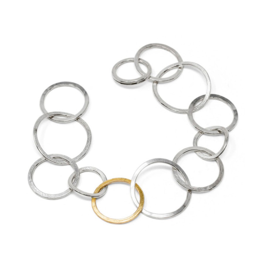 Bracelets Tomfoolery London | Honesty Mix Silver And Gold Bracelet