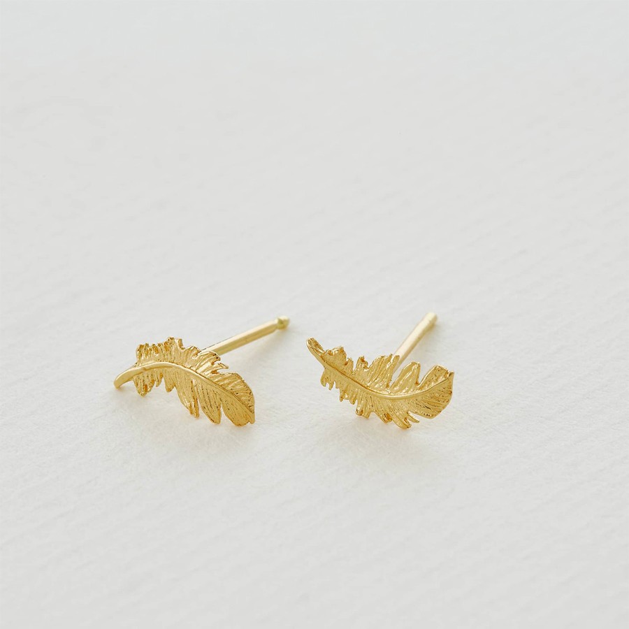 Earrings Tomfoolery London | Plume Feather Stud Earrings