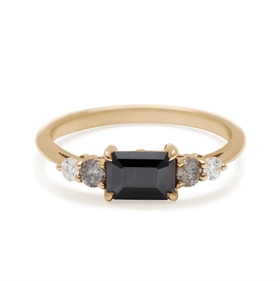 Rings Tomfoolery London | Bea Black Diamond Five Stone Ring